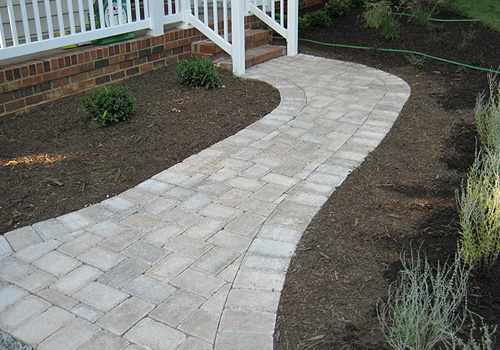 masonry construction walkway