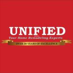 Unified Home Remodeling Logo With Red Background