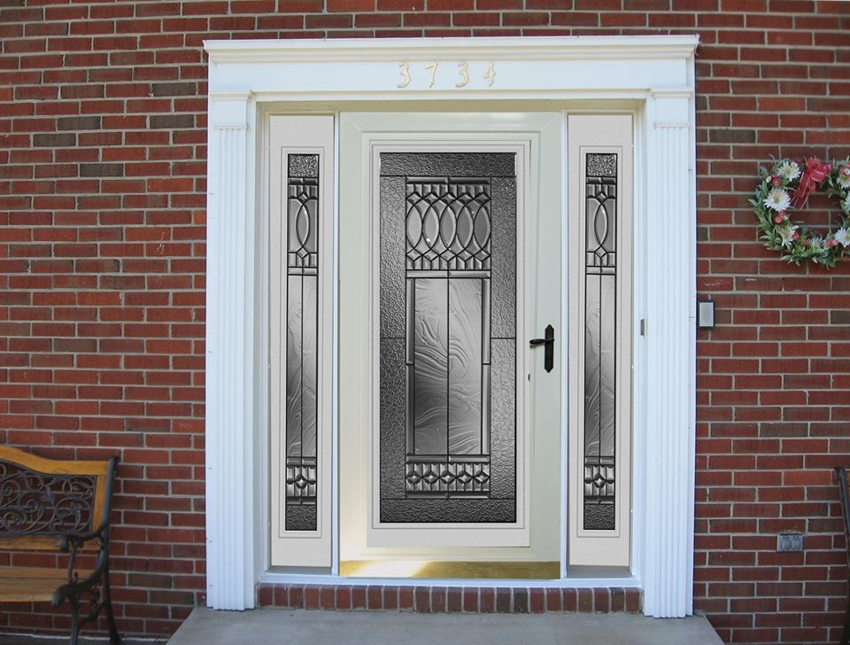 entry door with glass panels