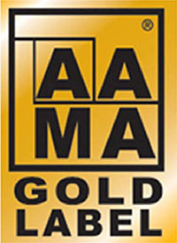 The American Architectural Manufacturers Association Gold Label Logo With White Background