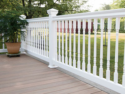 White Decking Railing