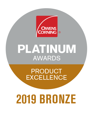 awards - Unified Home Remodeling 2019 Owens Corning Product Excellence