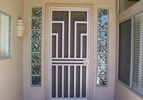 Security Doors - Unified Home Remodeling White Security Door