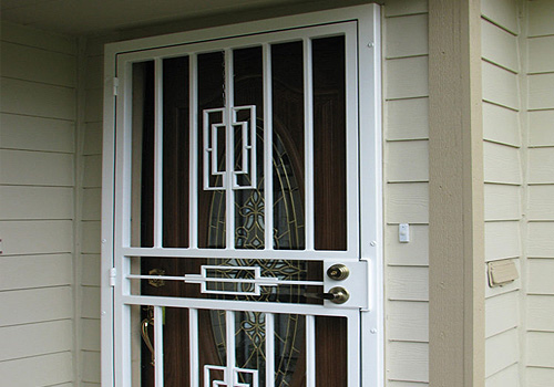 Security Doors - Unified Home Remodeling White Security Door