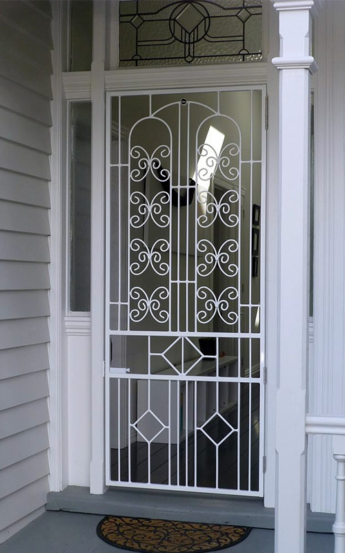 Security Doors - Unified Home Remodeling White Security Door