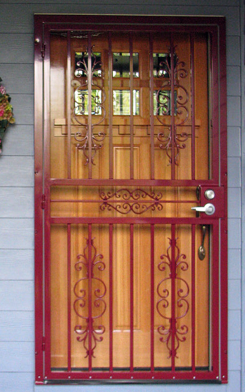 Security Doors - Unified Home Remodeling Red Security Door