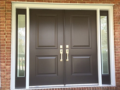 Brown Steel Entry Door