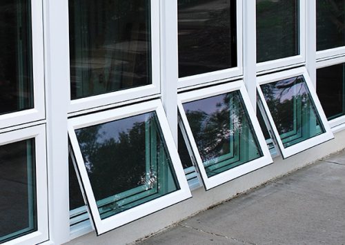 Awning Vented Casement Windows With White Frame