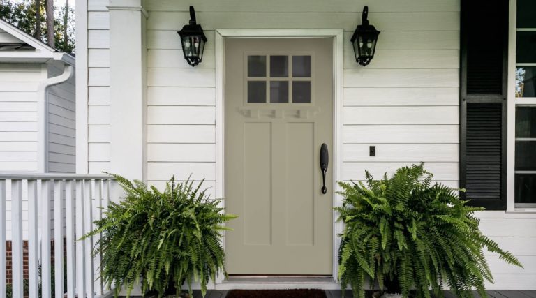 A well-maintained front door enhances a home's curb appeal.