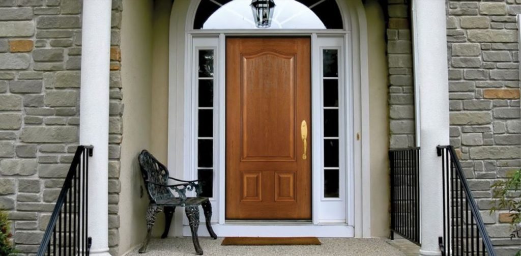An entry door replaced by Unified Home Remodeling on Long Island, NY.