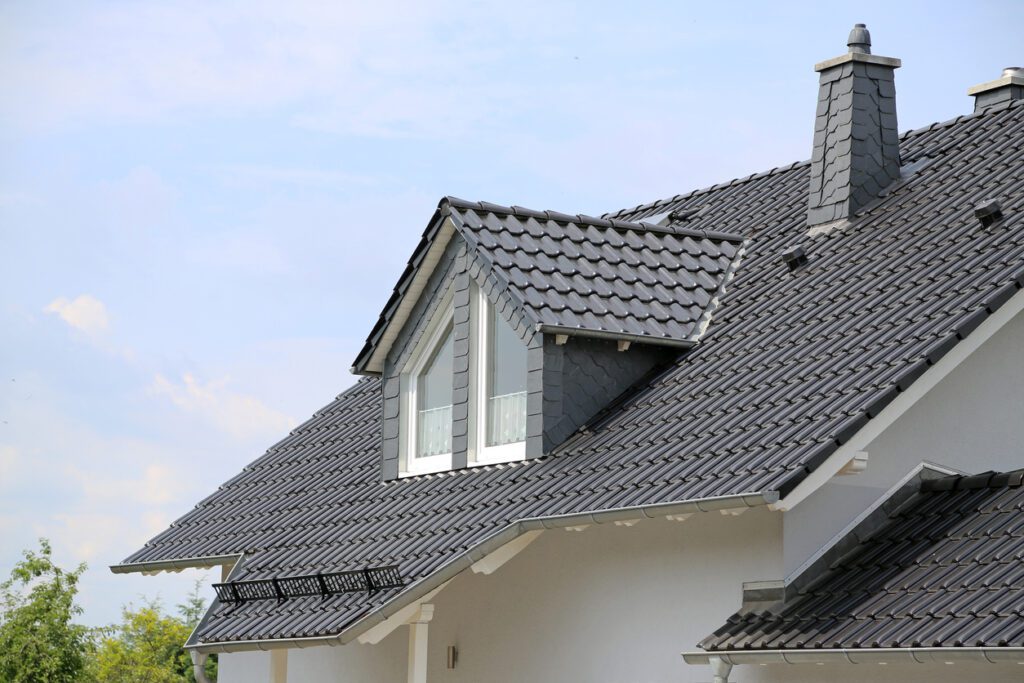 gable dormer on gray rooftop