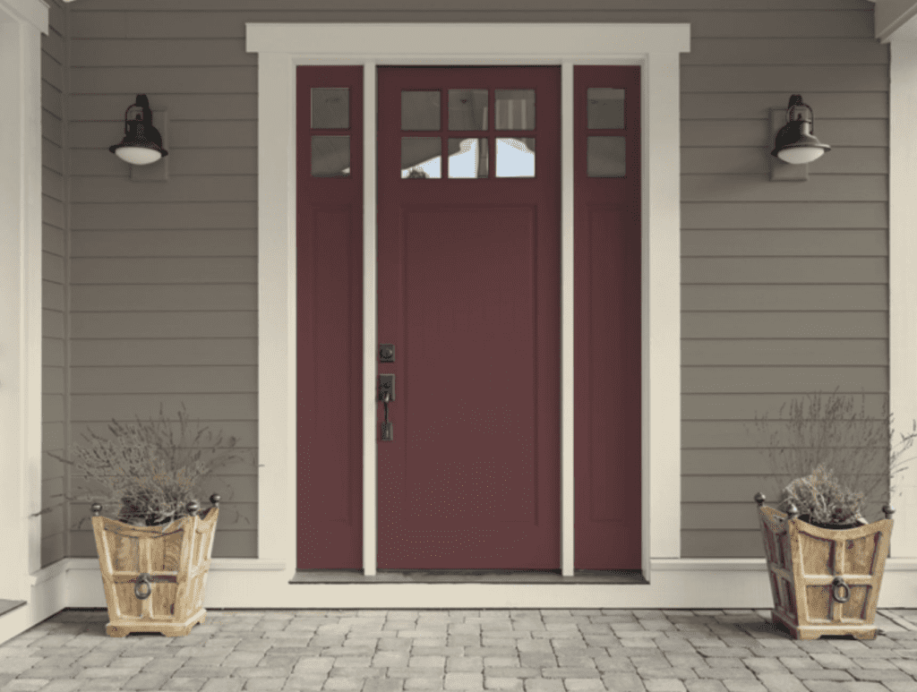 terracotta-colored entry door